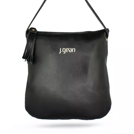 Bolsa Tiracolo De Couro Legítimo Cor Preta J.gean ... - J.Gean