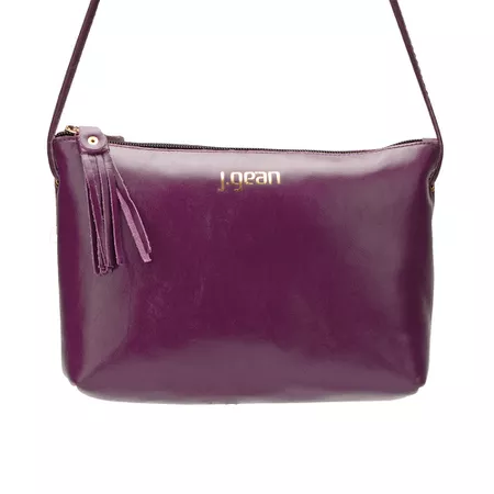 Bolsa artesanal feminina Em Couro cor VIOLET cod. ... - J.Gean
