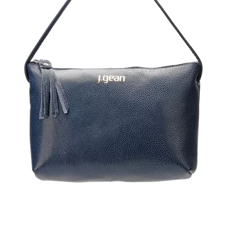 Bolsa artesanal feminina Em Couro cor COBALTO cod.... - J.Gean