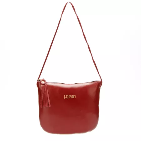 Bolsa Tiracolo em Couro Vinho J.Gean - NC0048/21 - J.Gean