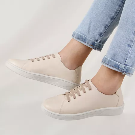 Tênis Madrid em Couro cor Natural J.Gean - GQ0005/... - J.Gean