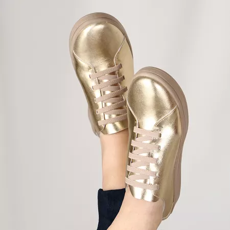 Tênis Feminino Madrid em Couro cor Ouro J.Gean - G... - J.Gean