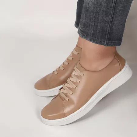 Tênis Feminino Madrid em Couro cor Nude J.Gean - G... - J.Gean