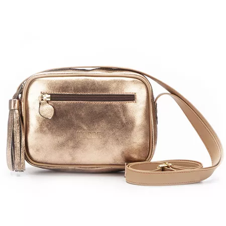 Bolsa Feminina pequena Em Couro Cobre alça ajustáv... - J.Gean