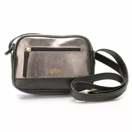 Bolsa Feminina Em Couro Prata J.Gean - PB0012/03 - J.Gean