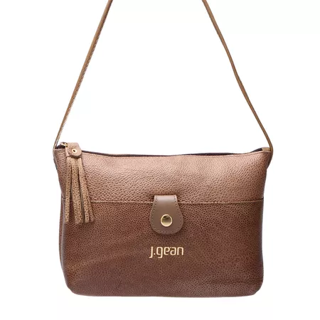 Bolsa transversal ou Tiracolo Feminina de Couro Co... - J.Gean