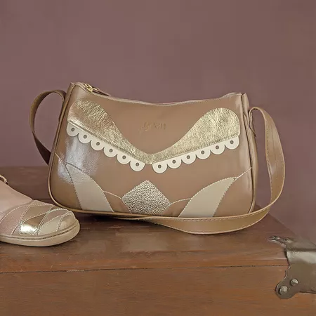 Bolsa Artesanal Em Couro Castanho J.Gean - MB0041/... - J.Gean