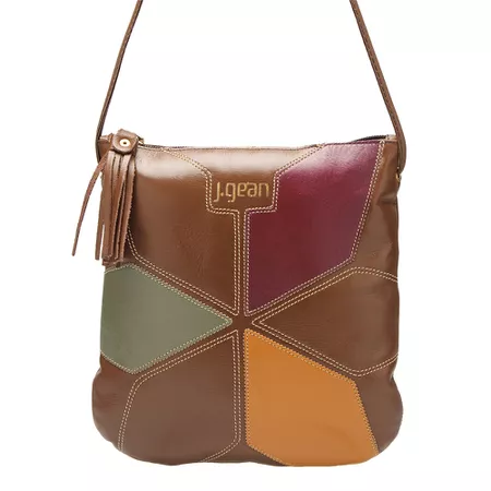 Bolsa Artesanal Em Couro Cor Conhaque J.Gean - NC... - J.Gean
