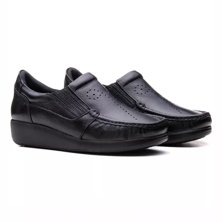 MOCASSIM FLOATER EM COURO FEMININO PRETO - Loja Mironneli | Especialista em Calçados Confortáveis