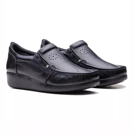MOCASSIM FLOATER EM COURO FEMININO PRETO - Loja Mironneli | Especialista em Calçados Confortáveis