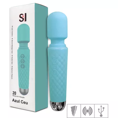 .Massageador Recarregável Varinha Mágical SI (7166) - Azul Cél