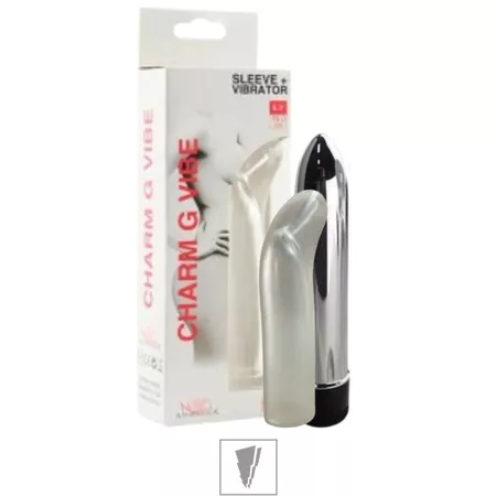Vibrador Personal Metálico Com Capa Transparente (MV039) - Cromado