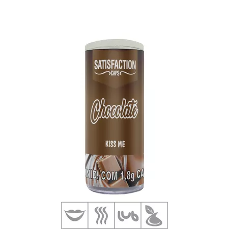*PROMO - Bolinha Beijável Kiss Me Satisfaction Caps 3un Validade 07/25 (ST435). - Chocolate