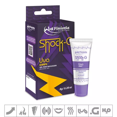 Excitante Unissex Shock-G Bisnaga 8g (ST734) - Uva