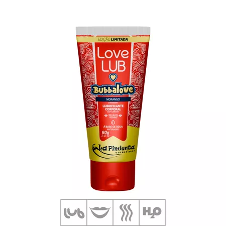 Lubrificante Beijável Love Lub Bubbalove 60g (ST903) - Morango
