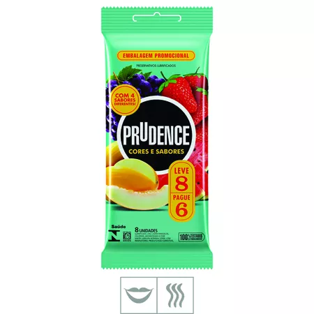 Preservativo Prudence Cores e Sabores leve 8 Pague 6 (17262) - Padrão
