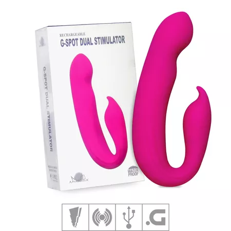 Vibrador Ponto G Com Estimulador Aphrodisia SI (6632) - Rosa