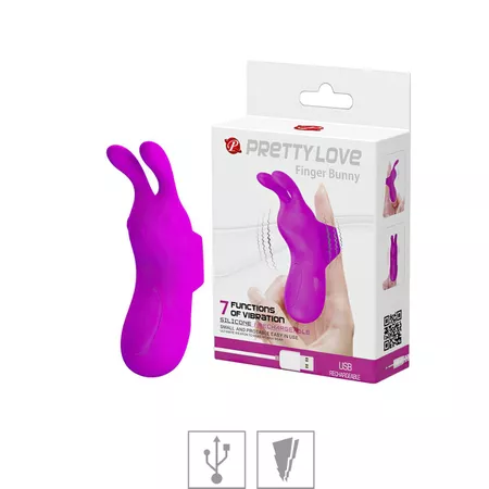 Dedeira Vibratória Em Formato De Coelho Finger Bunny (MV005R) - Magenta