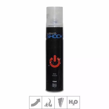 *PROMO - Excitante Unissex Liquid Shock Spray 15ml Validade 05/23 (CO228-13405) - Padrão