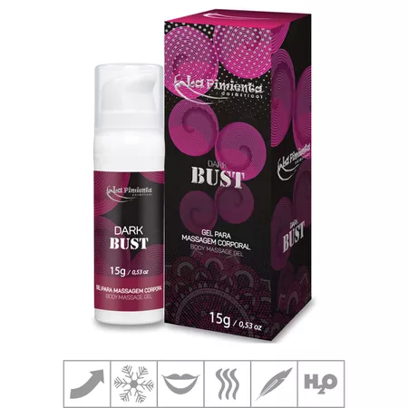 *Gel Excitante Para Mamilos Beijável Dark Bust 15g (L147) - Morango