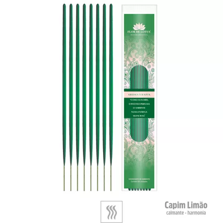 .Incenso Artesanal 8 Varetas (ST133) - Capim Limão
