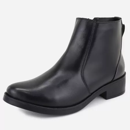Bota Casual em Couro Beatriz Preto - Maria Paula Store