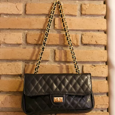 Bolsa em Couro Legítimo de Ombro - 40799-PRETO CO... - PACHECO CALÇADOS