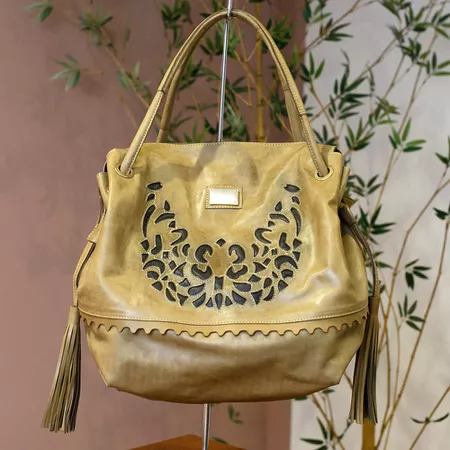 Bolsa em Couro Legítimo de Ombro - 40834-CELA TEX... - PACHECO CALÇADOS