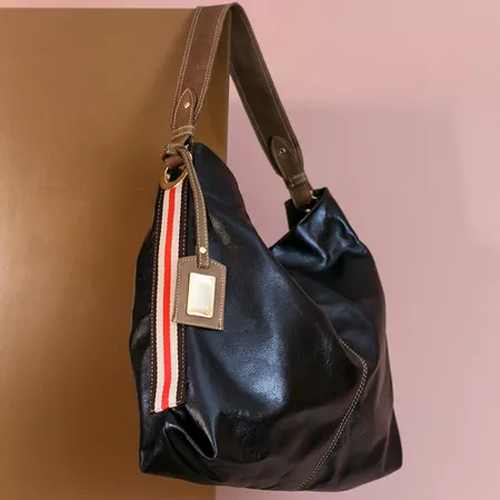 Bolsa em Couro Legítimo de Ombro - 40959-PRETO COU... - PACHECO CALÇADOS