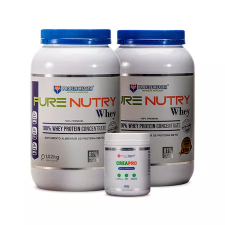 Kit C/2 Purenutry Whey Concentrate + C/1 CreaPro 3... - PROFILE HEALTH