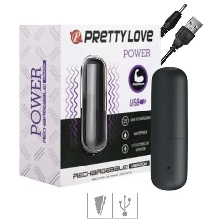 Cápsula Vibratória Recarregável Power (5916) - Preto