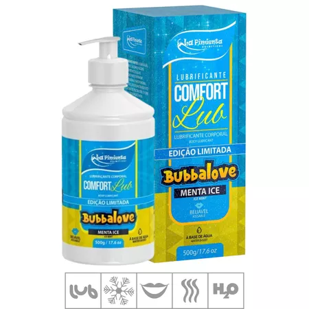 Lubrificante Beijável Comfort Lub Bubbalove 500g (ST936) - Menta Ice