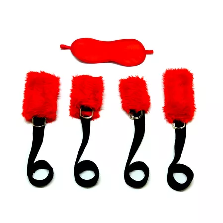 *Kit Bondage 4 Amarras Sexy Fantasy (SF908-SF909) - Vermelho