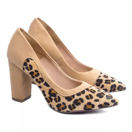 Sapato Scarpin Feminino Estampa Onça - Bárbara Barros | Conforto & Elegância -