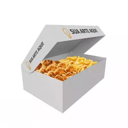 CAIXA PARA FRITURAS DELIVERY EXTRA GRANDE PERSONALIZADA - CaixaMix Embalagens