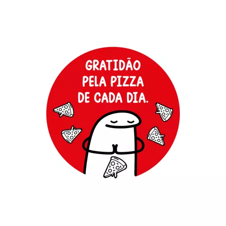 ADESIVO GRATIDÃO PIZZA - 500 Unidades - CaixaMix Embalagens