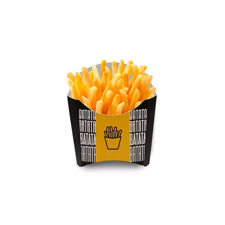 EMBALAGEM PARA BATATA FRITA TRADICIONAL BLACK YELLOW - 50 UNIDADES - CaixaMix Embalagens