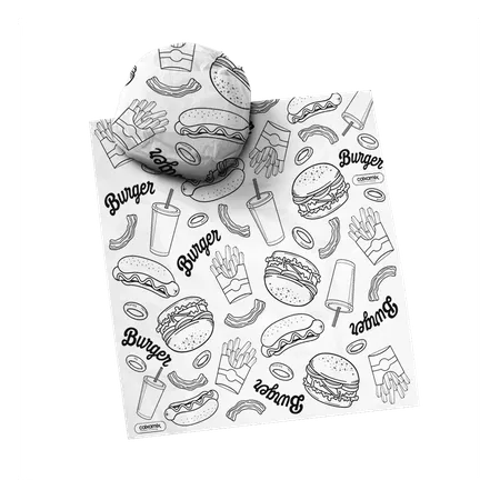 PAPEL ACOPLADO PARA LANCHE 30x38cm - 500 UNIDADES - CaixaMix Embalagens
