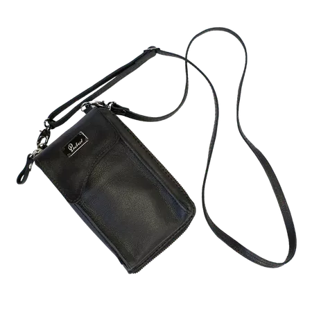 Mini Bolsa em Couro Legítimo - Preta - 40985 - 409... - PACHECO CALÇADOS
