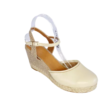 Sandália em Couro Legítimo - 9009-OFF WHITE / LINH... - PACHECO CALÇADOS