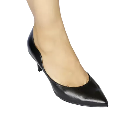 Scarpin em Couro Legítimo Preto - 1043 - 1043 - Pr... - PACHECO CALÇADOS
