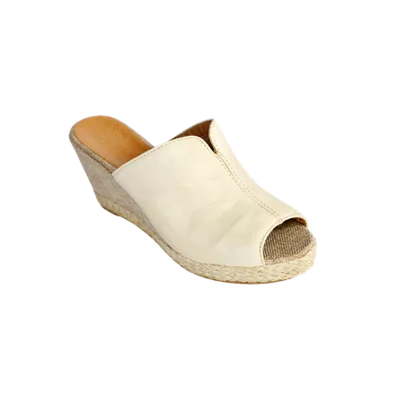 Tamanco em Couro Legítimo - 6227 - OFF WHITE / LI... - PACHECO CALÇADOS