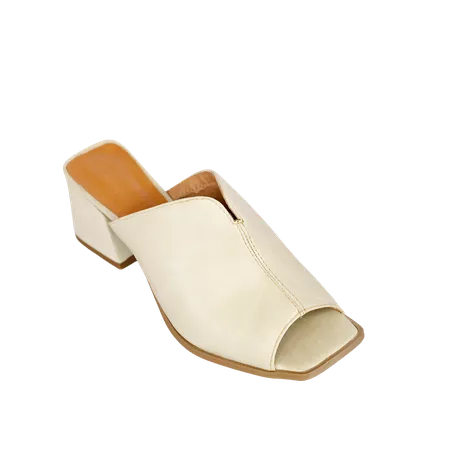 Tamanco em Couro Legítimo 6290 - OFF WHITE - 6290 - PACHECO CALÇADOS