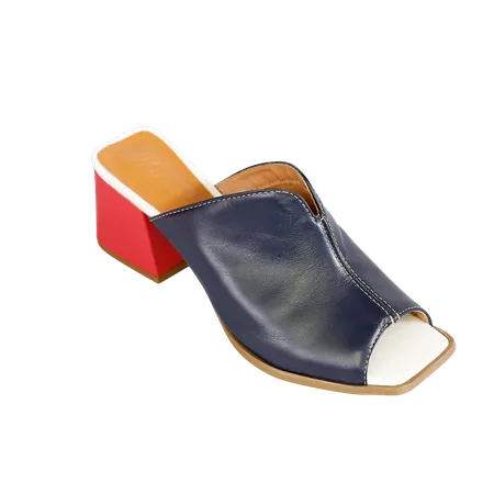 Tamanco em Couro Legítimo Navy 6290 - 6290 - NAVY - PACHECO CALÇADOS
