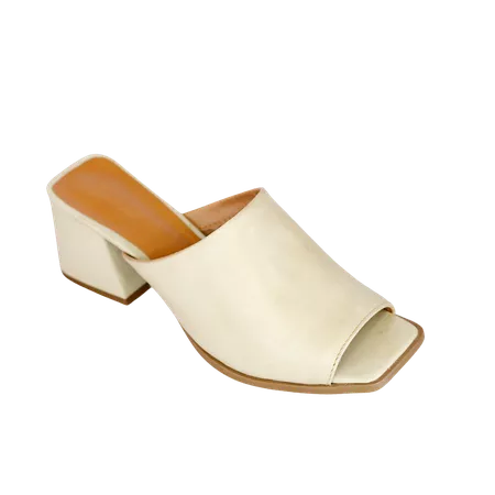 Tamanco em Couro Legítimo 6291 - OFF WHITE - 6291 - PACHECO CALÇADOS