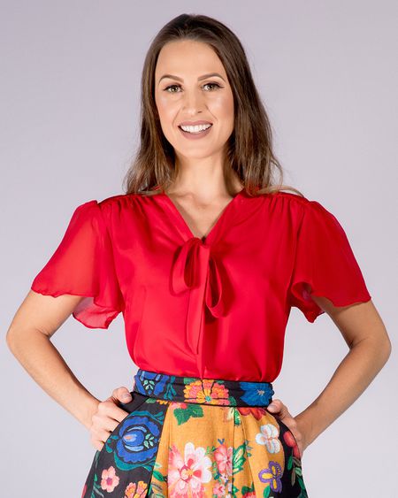 Blusa Laço Carmin - 32008 - BELIEVED