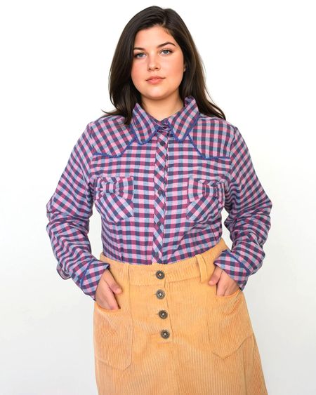 Camisa Flanela Xadrez Lacinho Azul - 35096 - BELIEVED