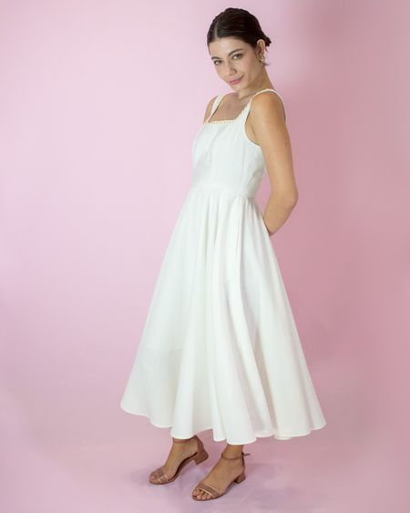 Vestido Branco Margarida - 22085 - BELIEVED