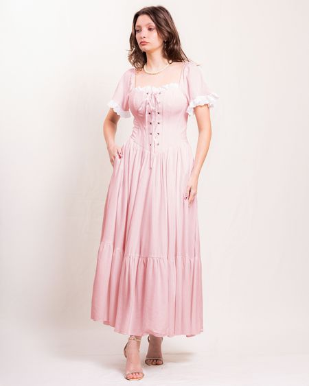 Vestido Corset Cottage Dream Rosa - 23084 - Versiara