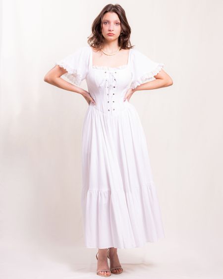 Vestido Corset Cottage Dream Offwhite - 23060 - Versiara
